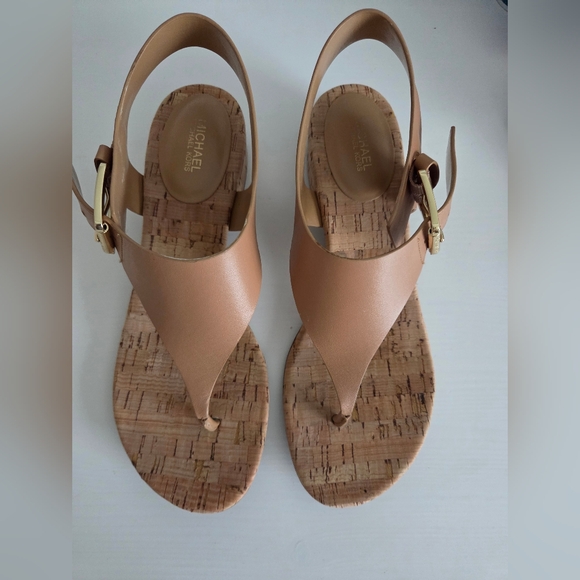 Michael Kors Tan Leather Sandals 8.5 - Picture 1 of 4